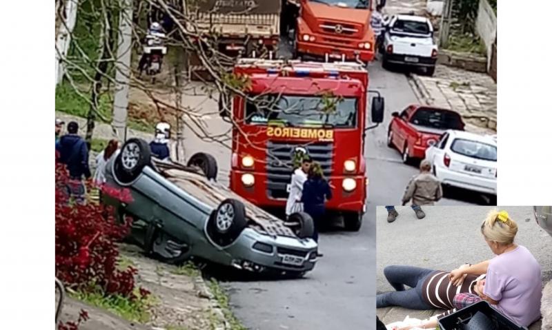 Pálio tomba na Vitório Buch e ocupantes ficam feridas