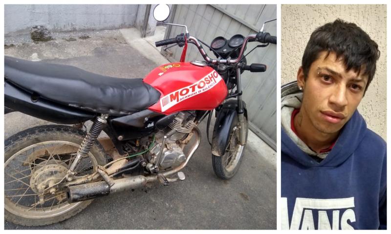 PM prende suspeito com moto adulterada e com placa de Corolla