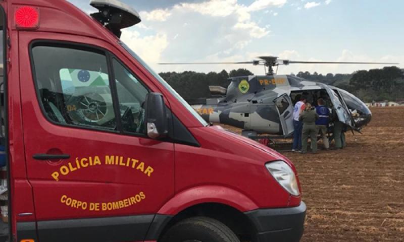 Motociclista socorrido em estado grave pelo Siate na PR 510