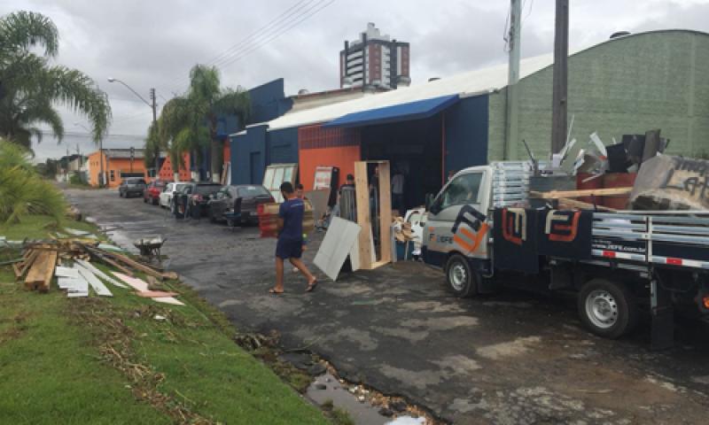 Dia de muito trabalho após forte chuva