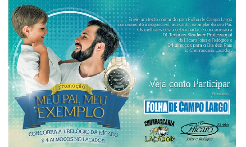 Promoção de Dia dos Pais   Folha de Campo Largo