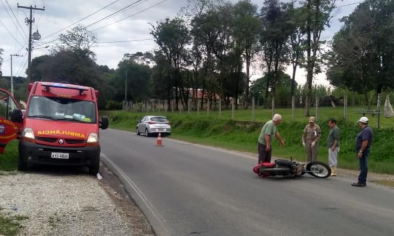 Motociclista ferido em acidente na Aníbal Khury