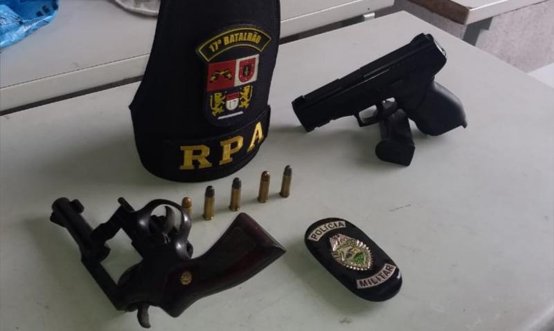 PM cumpre Mandado e prende homem com armas