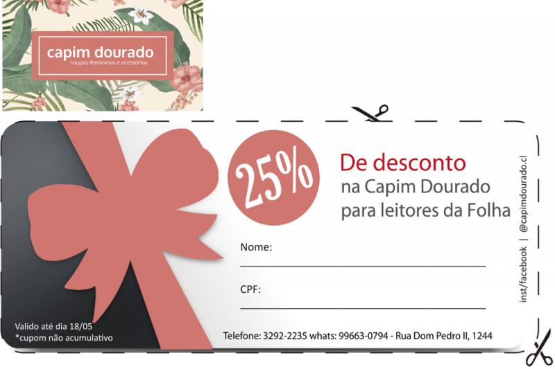 25% de desconto na Capim Dourado