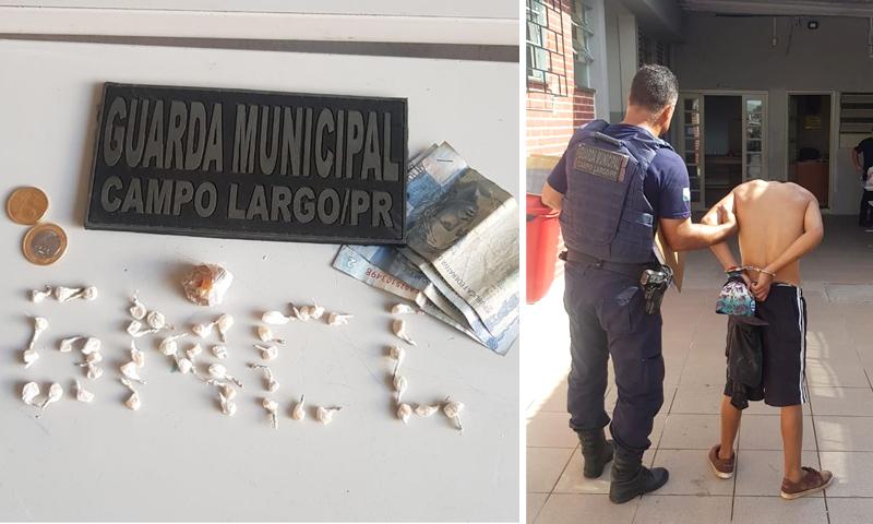 Menores apreendidos pela GM com droga na PR 423