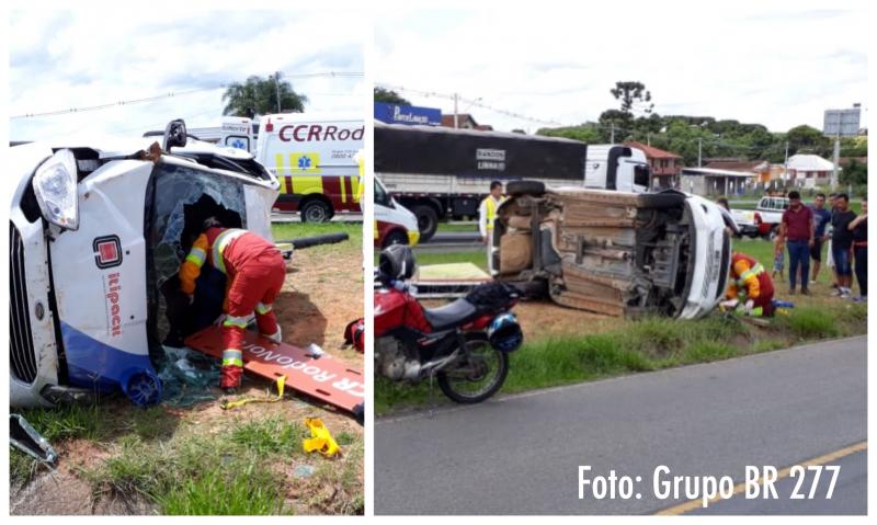 Motorista ferido em capotamento na Rondinha