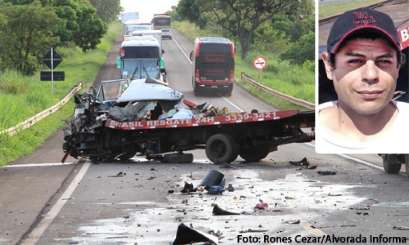 Campo-larguense morto e outro ferido em colisão frontal