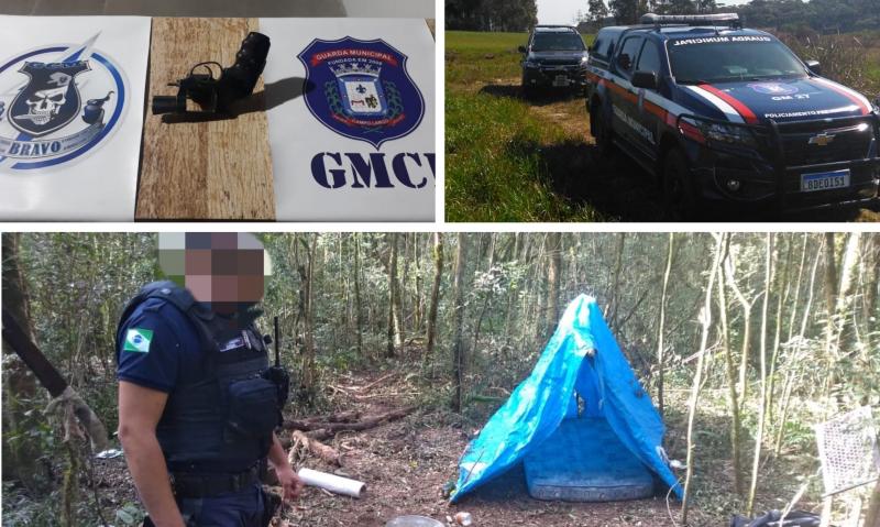 GM com apoio de cão farejador da PM localizaram arma no São Gerônimo