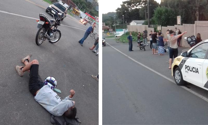 Motociclista ferido em colisão na Estrada do Cerne