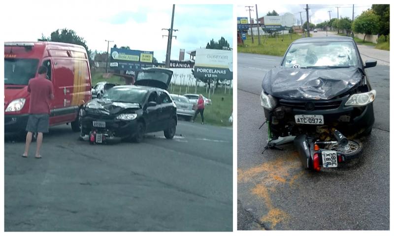 Siate e Samu socorrem duas vítimas em colisão no Bom Jesus