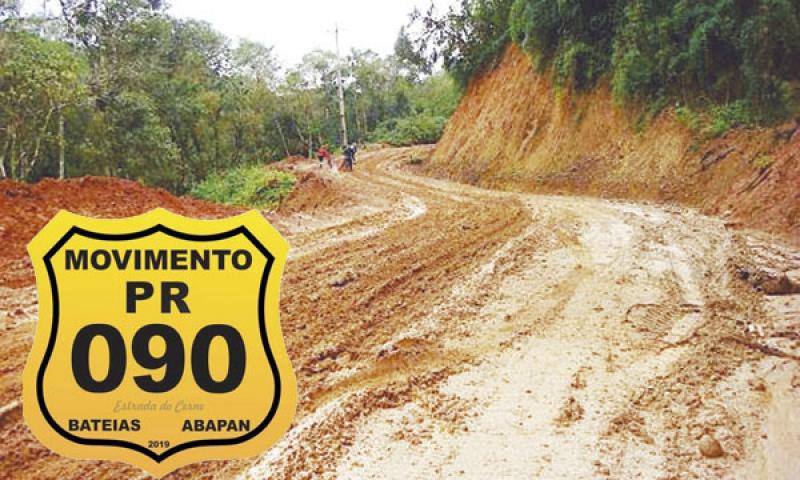 Movimento PR-090 reivindica 56 km de asfalto entre Bateias e Abapan