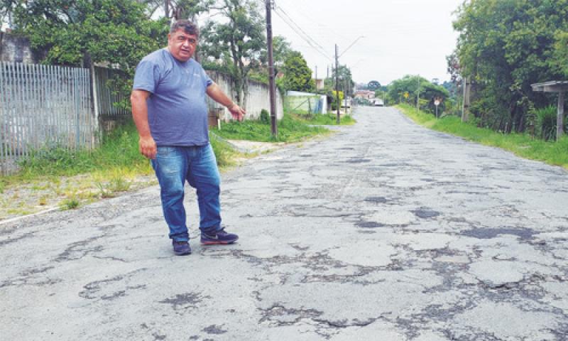 Asfalto muito antigo e mais de 4 mil Km de ruas não pavimentadas em Campo Largo