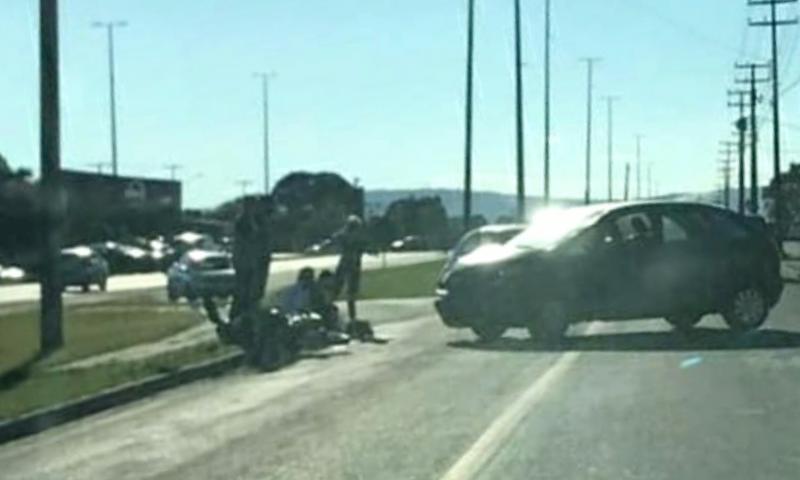 Jovem motociclista ferido em colisão na Avenida Ayrton Senna no Ouro Verde