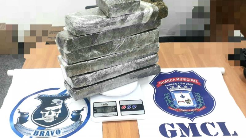 Casal preso pela GM com grande quantidade de maconha no Cercadinho