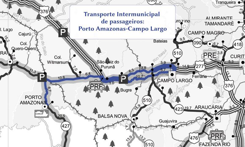 DER seleciona empresas para assumir linhas  entre Campo Largo, Porto Amazonas e Palmeira