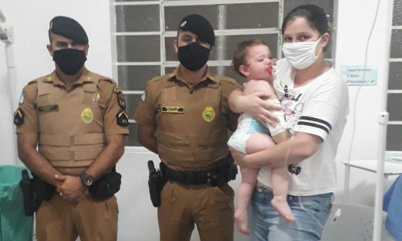 Bebê de 11 meses é salvo por policiais militares 