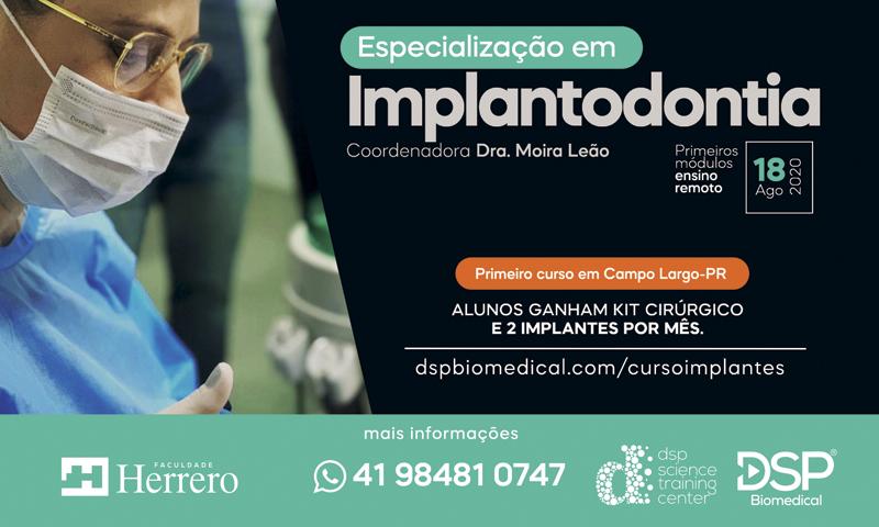 DSP Biomedical traz curso de especialização em Implantodontia para Campo Largo