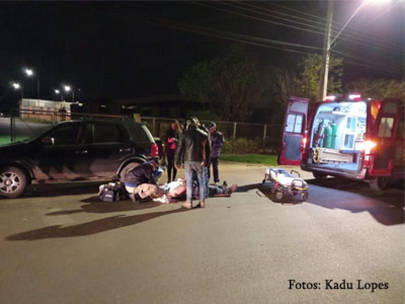 SIATE socorre homem ferido em colisão entre carro e bicicleta no Botiatuva