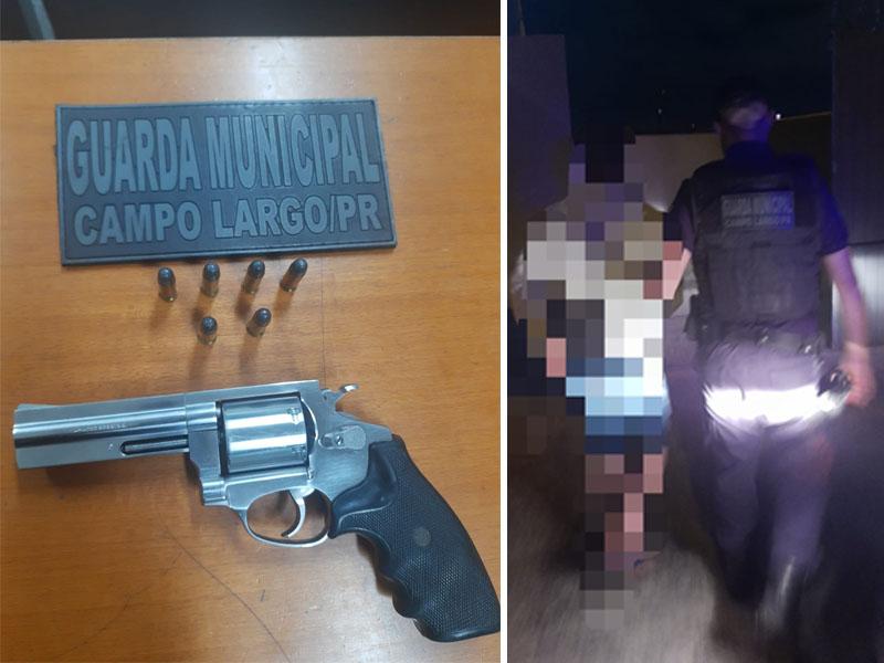 Indivíduo preso pela Guarda Municipal no Vila Glória portando arma de fogo