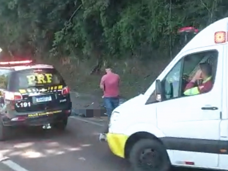 Ciclista morre atropelado na descida da Serra de São Luiz do Purunã
