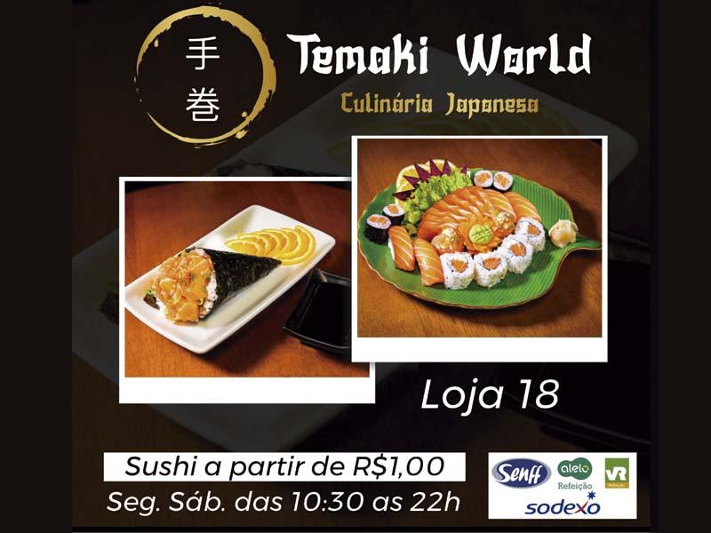 Sushi a partir de R$ 1 é grande destaque no Temaki World