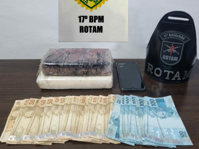 Homem é preso pela ROTAM com grande quantidade de drogas no Guarani