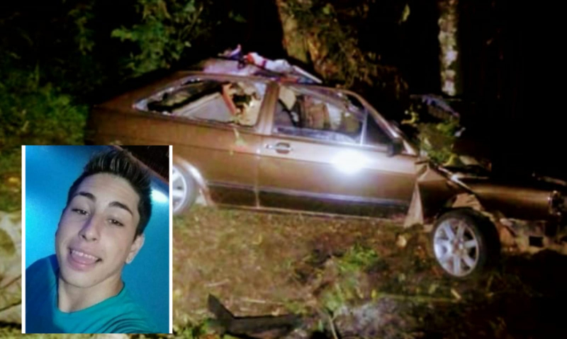 Jovem motorista de Campo Largo morre ao colidir seu Gol em árvore