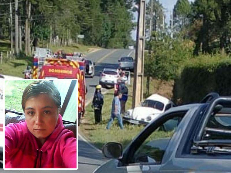 Jovem mulher morre na hora após colisão de Fusca em poste no Campo do Meio