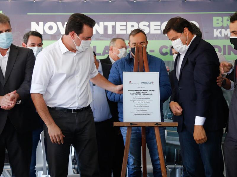 Governador entrega viaduto que vai  unir bairros populosos de Campo Largo