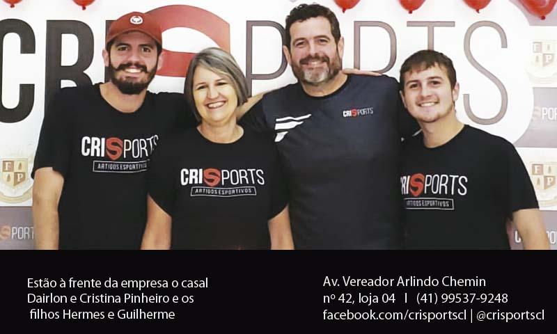 Crisports reinaugura e com ampla variedade de artigos de modalidades esportivas