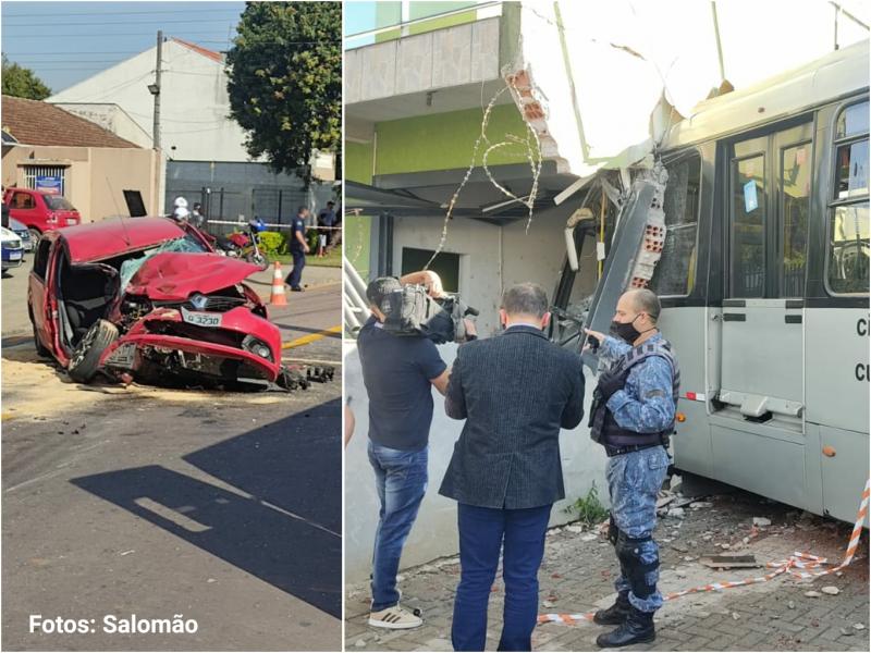 Veículo com placas de Campo Largo se envolve em grave acidente em Curitiba