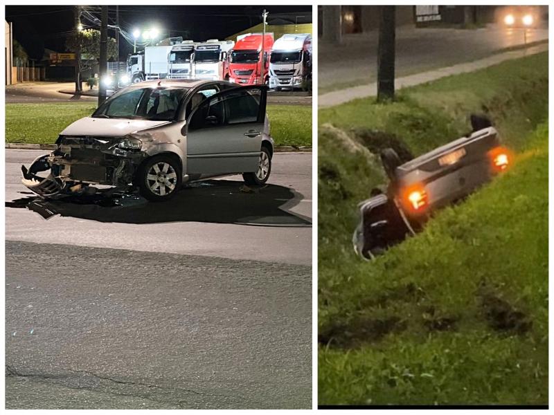 Colisão entre dois veículos na antiga 277 no Bom Jesus deixa dois feridos 