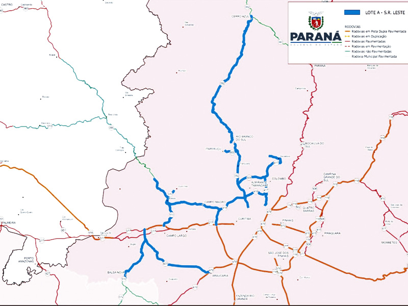 DER/PR abre licitação para conservaçãode rodovias em Campo Largo e Balsa Nova