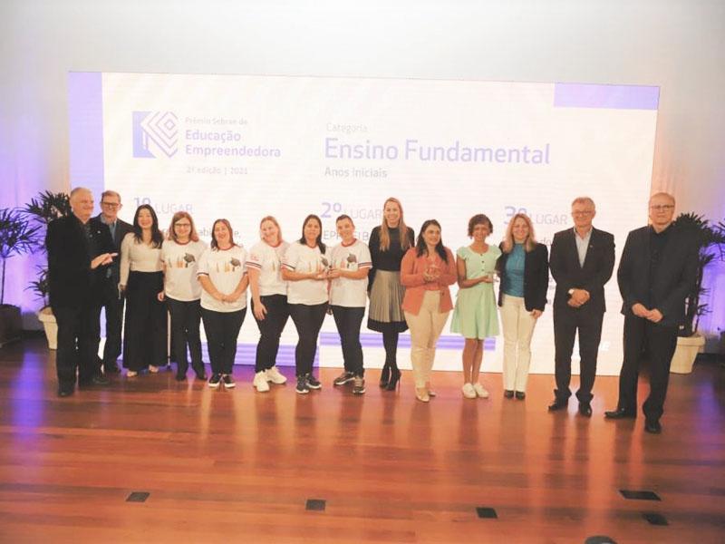 Escola do interior de Campo Largo fica em primeiro lugar no prêmio educação Empreendedora do Sebrae