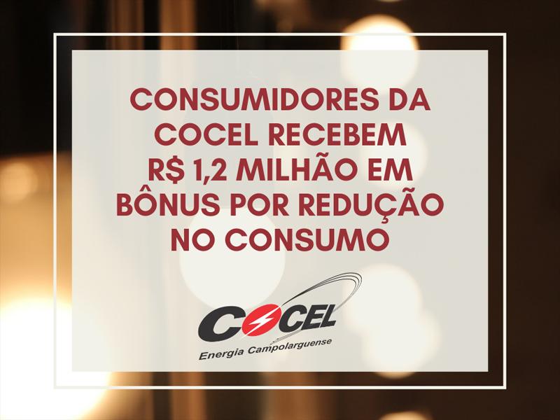 Consumidores da Cocel recebem R$ 1,2 milhão em bônus por redução no consumo