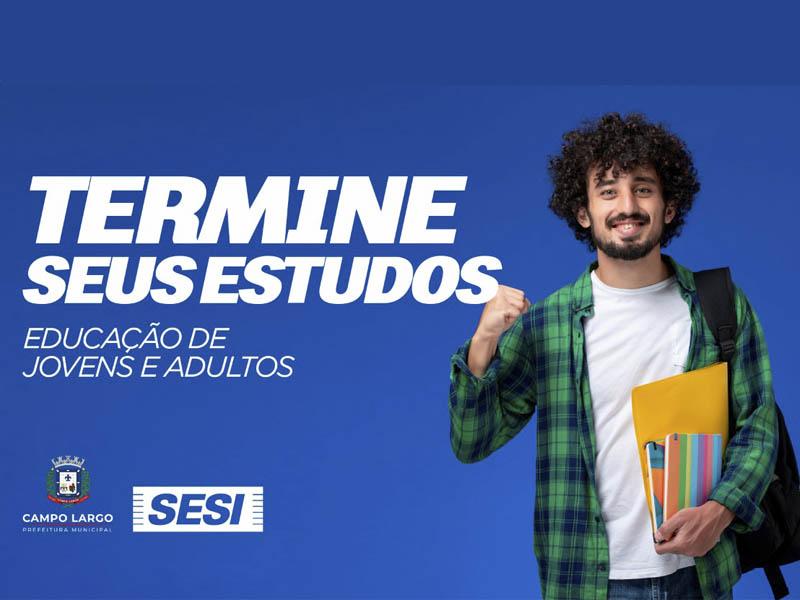 Sesi oferece oportunidade para quem quer concluir os ensinos fundamental e médio