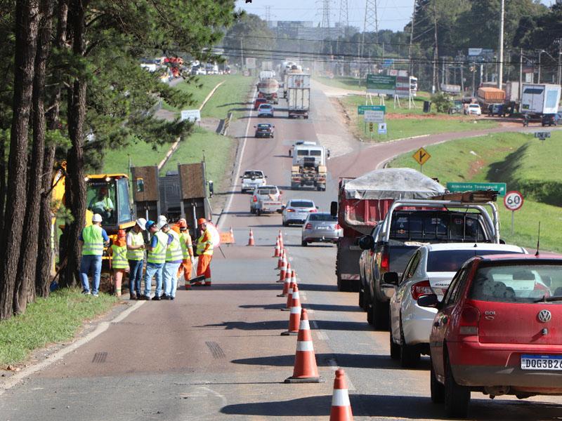 Obras no Contorno Sul podem impactar  trânsito da 277 e transporte público