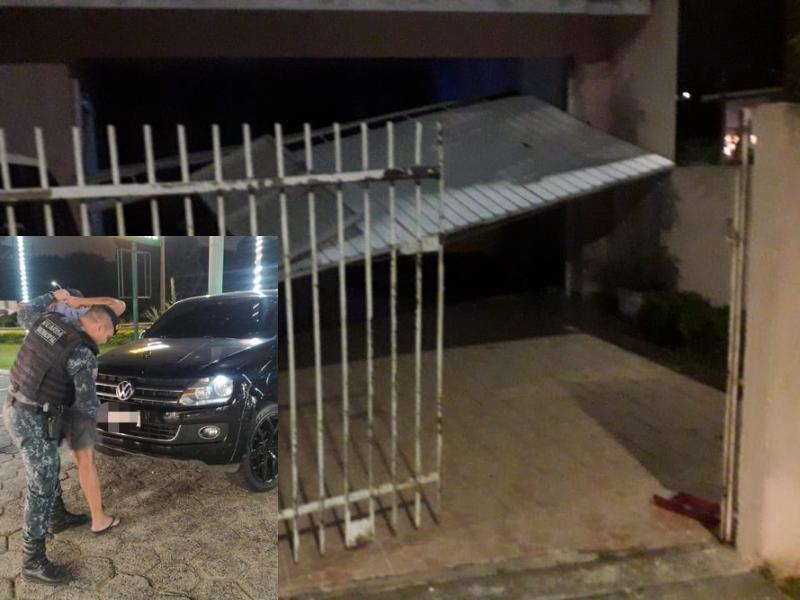 Procurado pela Justiça é preso pela GMCL ao tentar fugir com Amarok após desacordo 