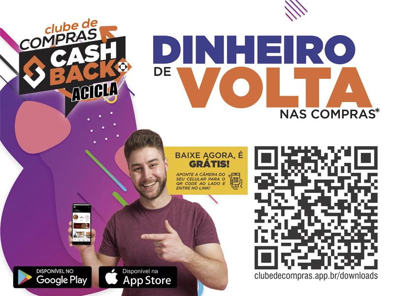 Cashback Acicla será lançado dia 16 com  benefícios ao consumidor local e empresários