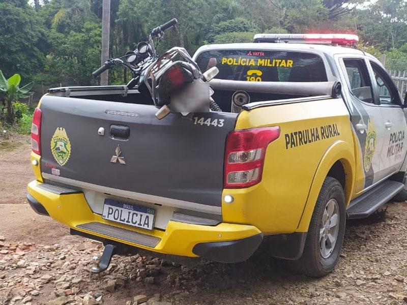 Menor apreendido pela PM em Três Córregos com uma motocicleta roubada