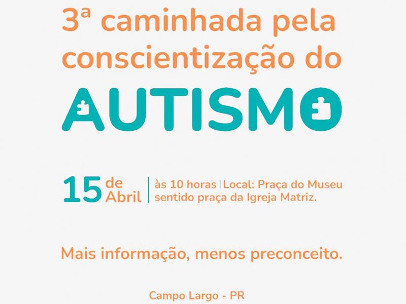 Caminhada pela conscientização do Transtorno do Espectro Autista será realizada no dia 15 de abril