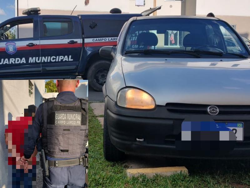 Indivíduo é preso pela Guarda Municipal com Corsa furtado em São José dos Pinhais