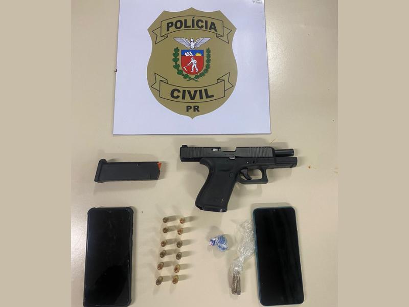 Polícia Civil prende no Cercadinho indivíduos com pistola furtada no interior do estado 