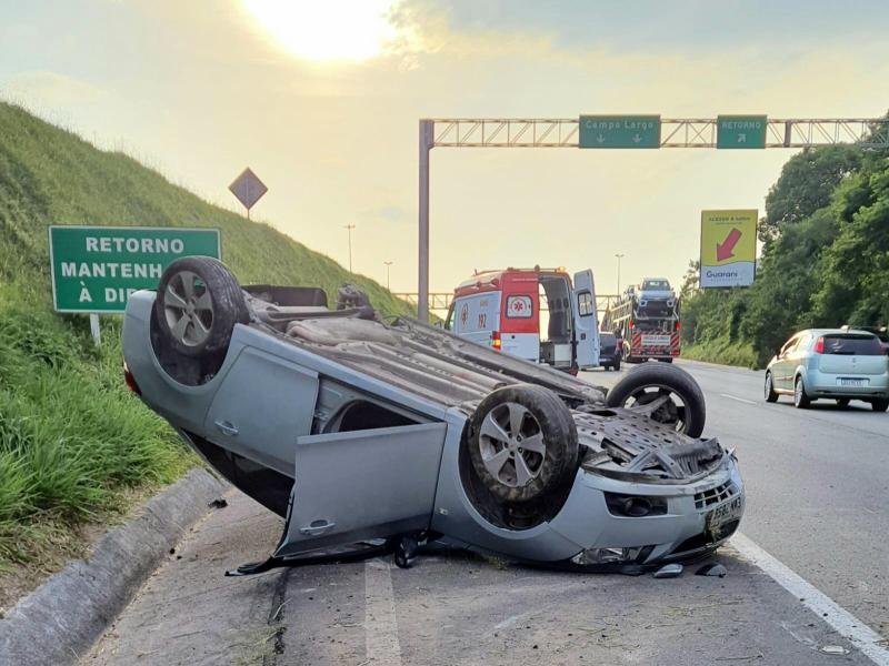 Motorista perde a vida ao capotar seu veículo na BR-277 em Campo Largo 