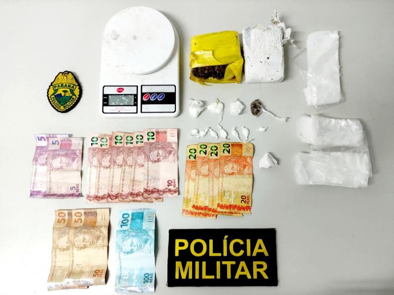 PM em diligência Oficial de Justiça prende dois indivíduos com droga na Rondinha