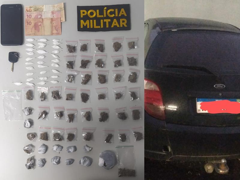 Policiais militares prendem dois indivíduos com drogas em Balsa Nova 