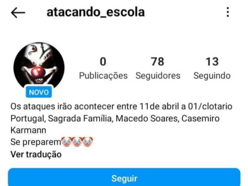 Suspeito de postagens em rede social anunciando ataques em escolas é preso pela Polícia Civil