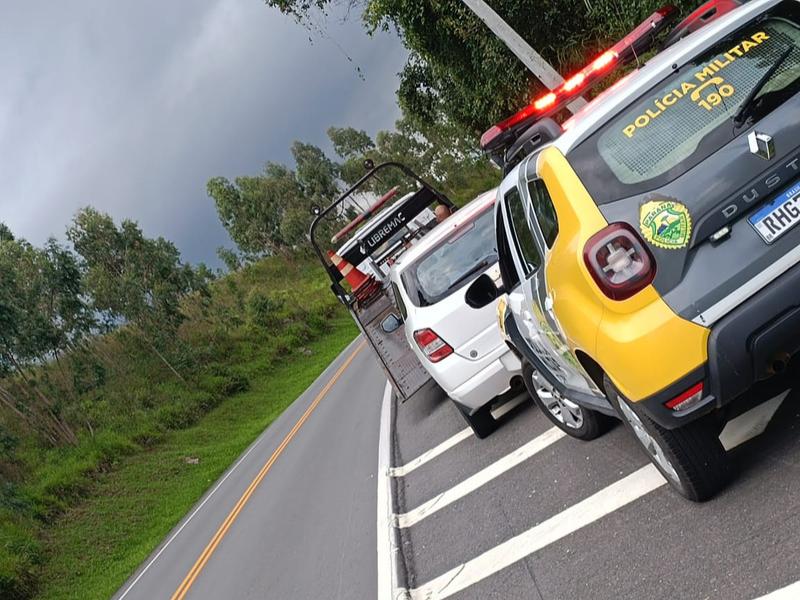 Spin furtada e abandonada em Araucária é encontrada pela Polícia Militar na PR-423