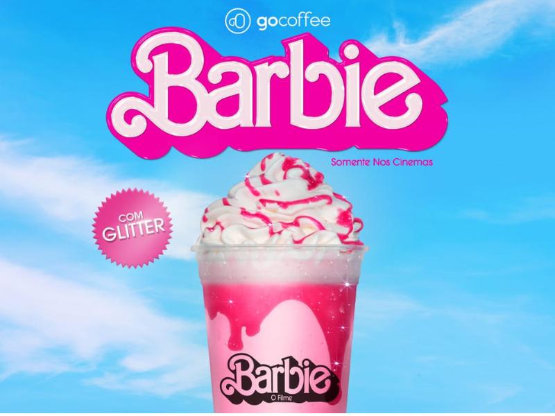 Frapê com glitter e sabor tutti-frutti é lançado pela GoCoffee em collab com a Barbie