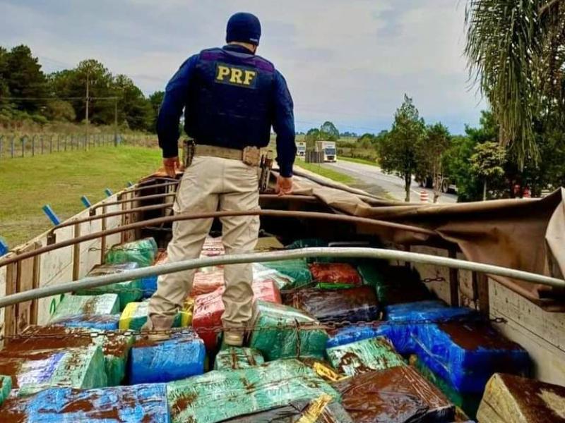 PRF Paraná apreende 10 toneladas de maconha e faz a maior apreensão do ano no Estado